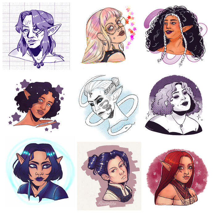 collection of portrait sketch commissions for bsky users collection of portrait sketch commissions for bsky users
